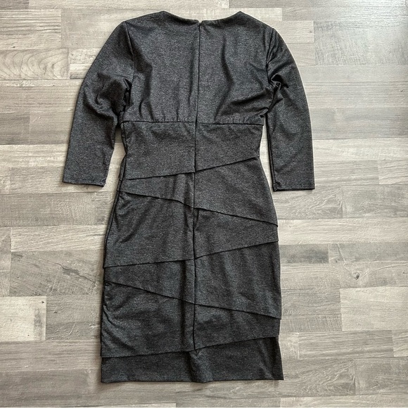 White House Black Market Instantly Slimming Dark Grey Shimmer Mini Dress - Picture 8 of 8
